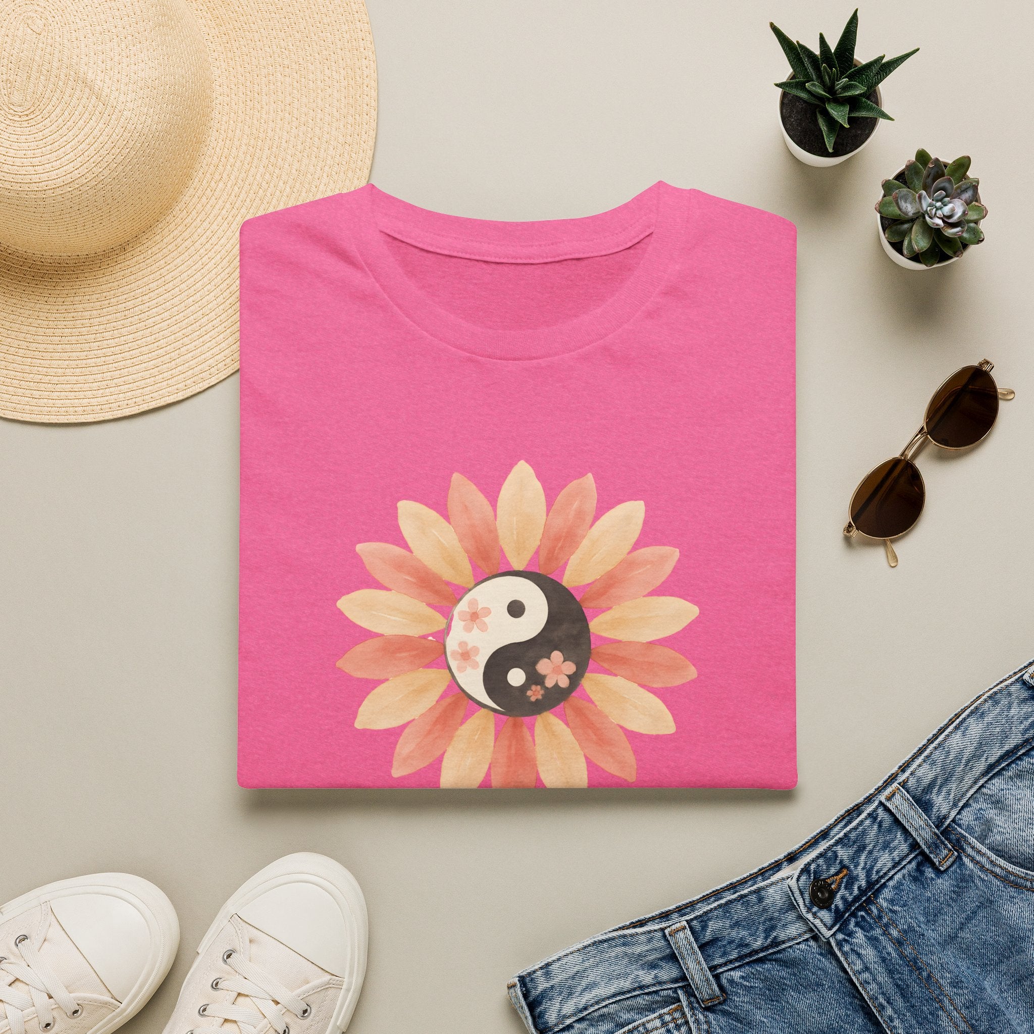 Yin Yang Flower T-Shirt
