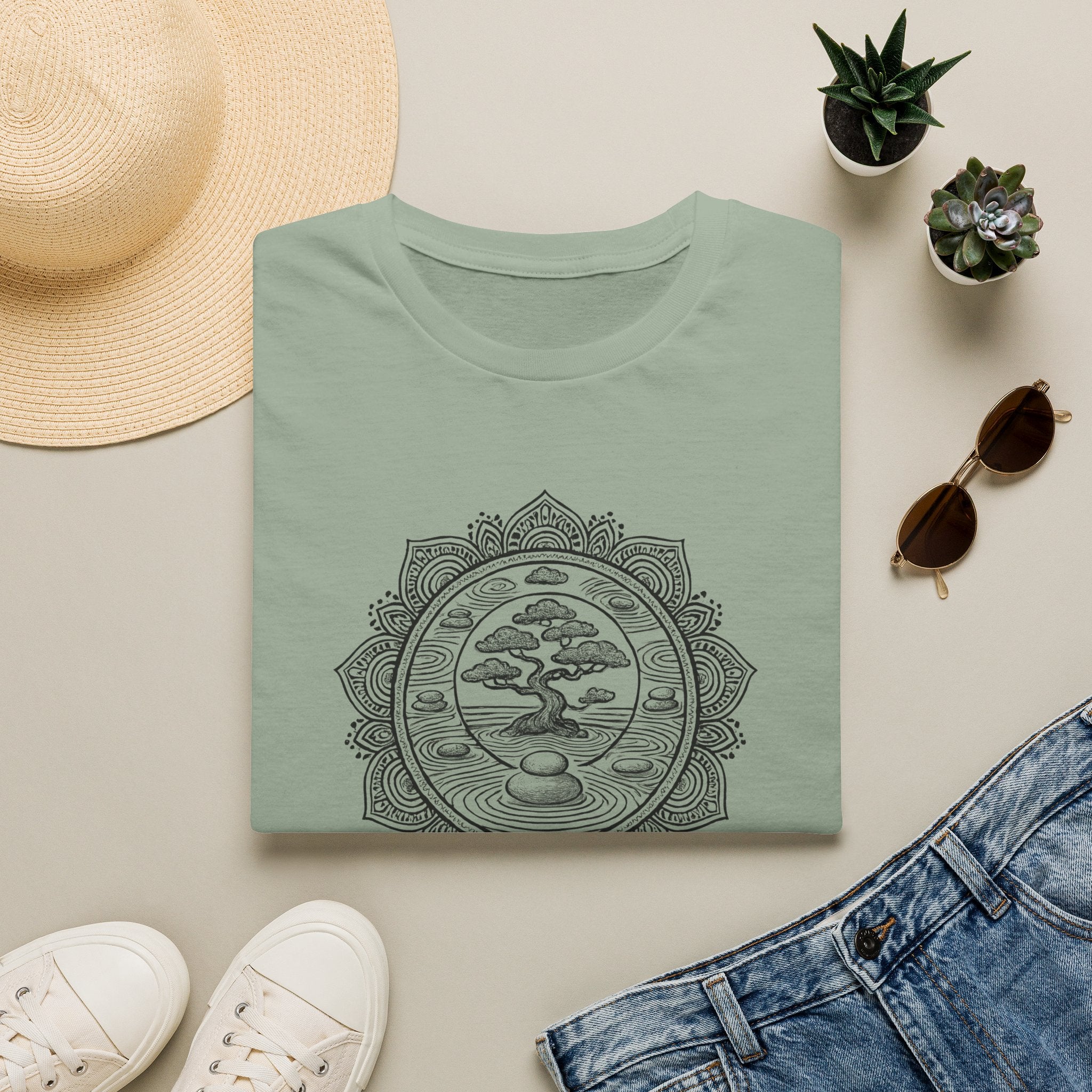Zen Bonsai Mandala T-Shirt