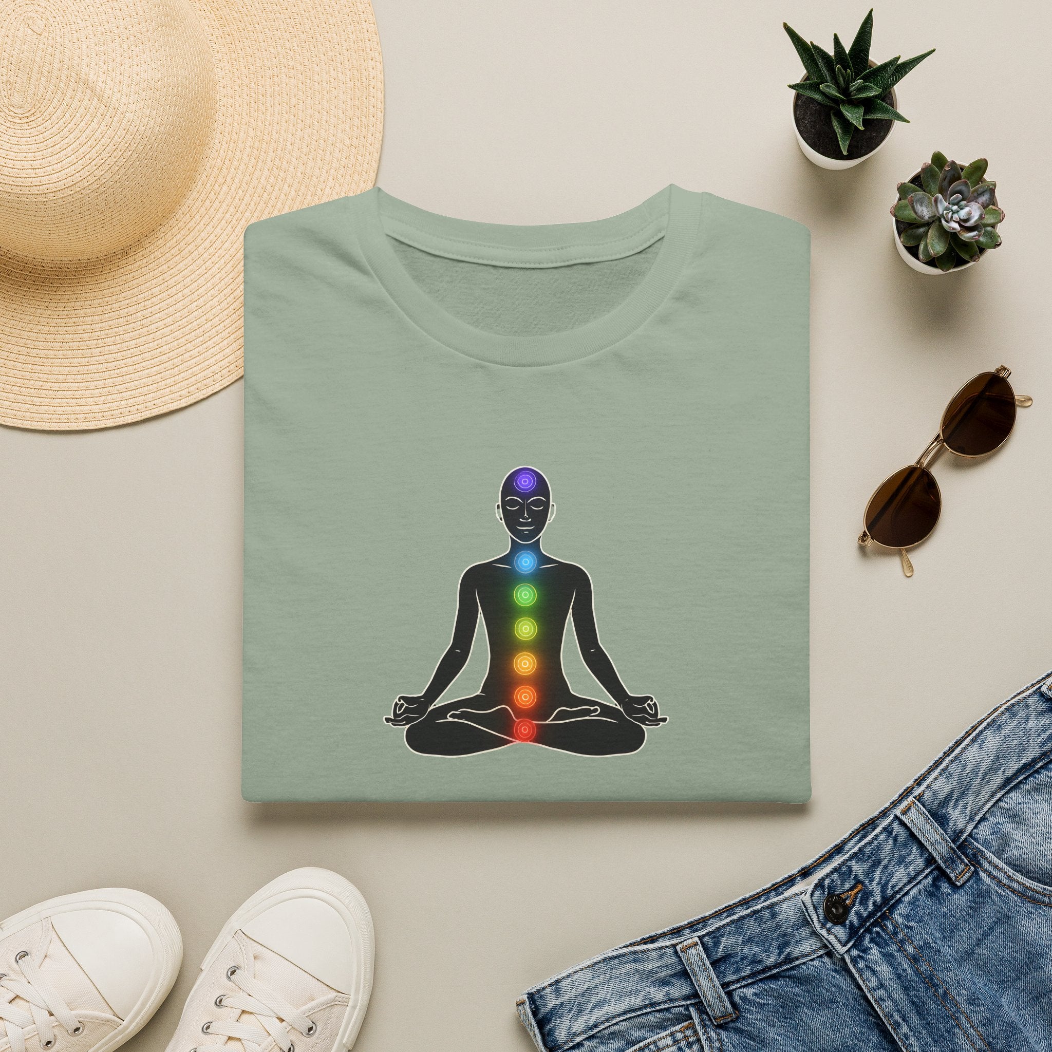 Chakra Meditation Diagram T-Shirt