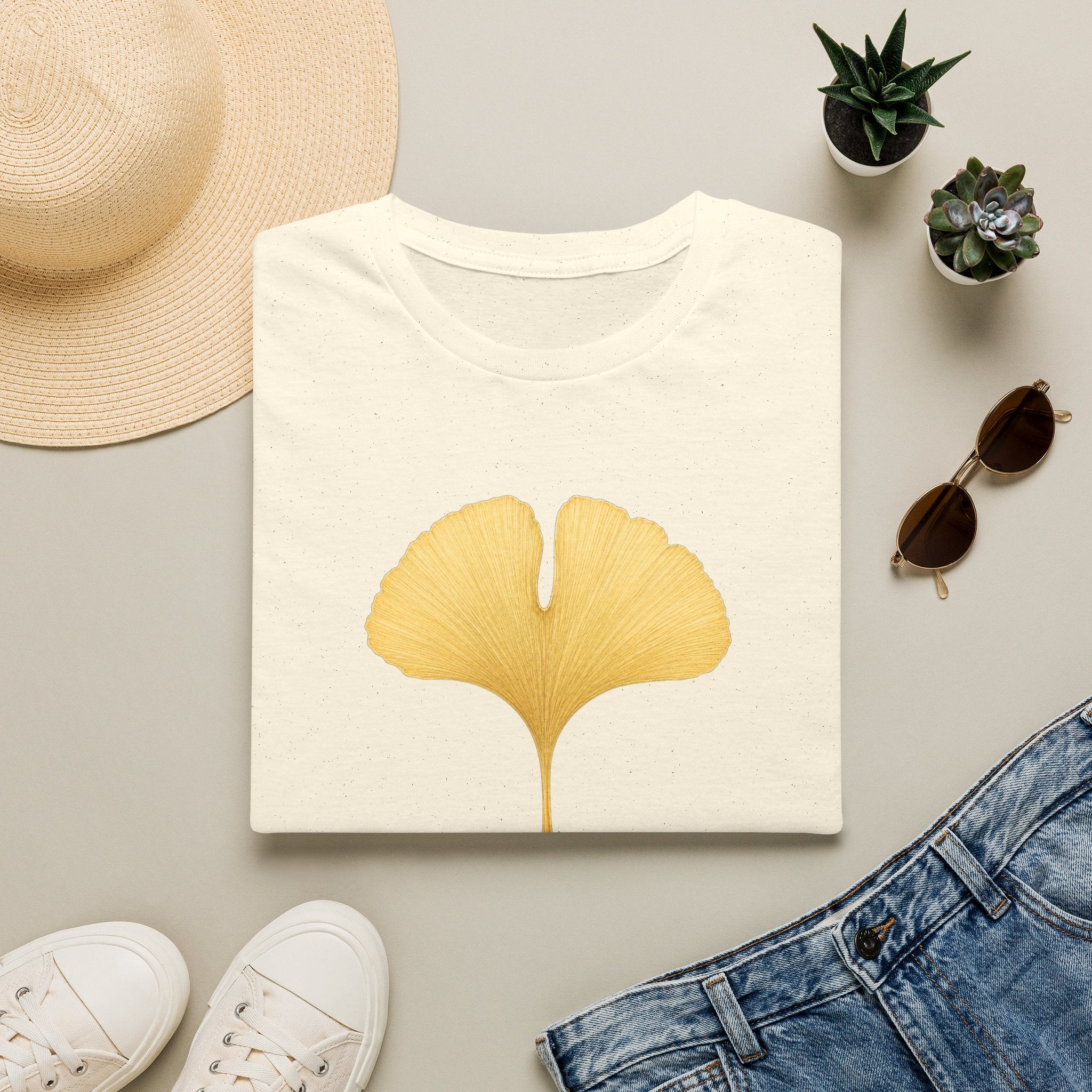 Ginkgo Leaf Aging Beautifully T-Shirt