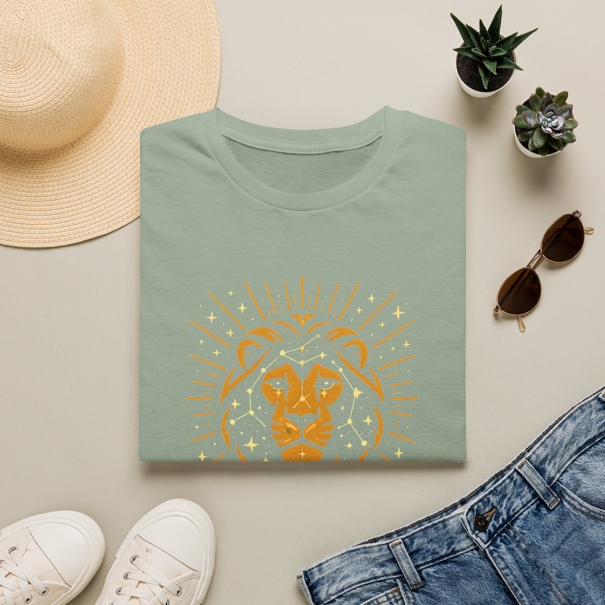 Golden Lion Constellation T-Shirt