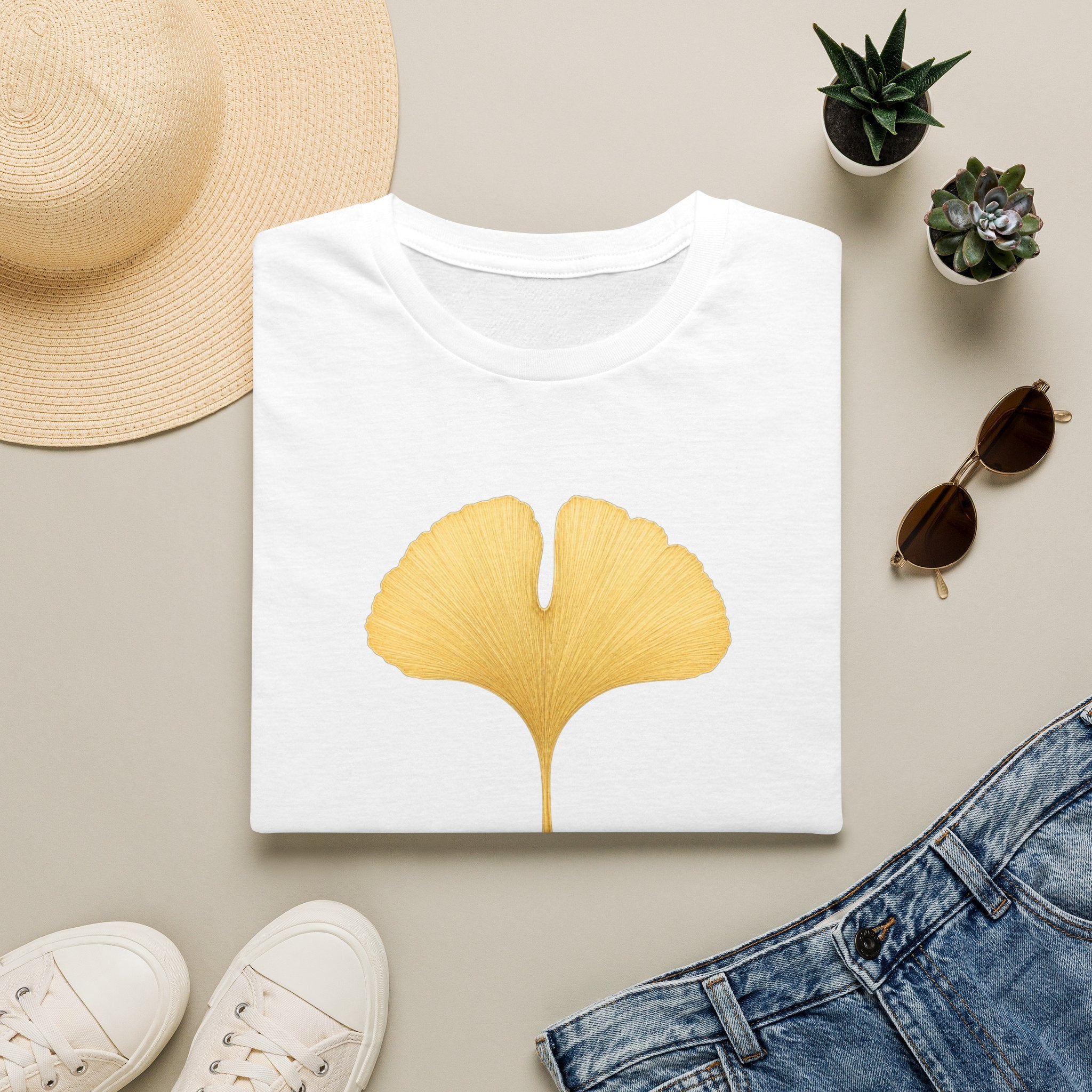Ginkgo Leaf Aging Beautifully T-Shirt