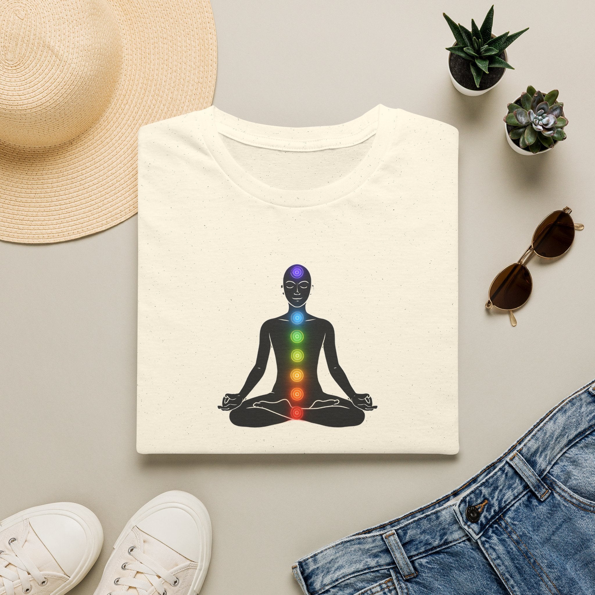 Chakra Meditation Diagram T-Shirt