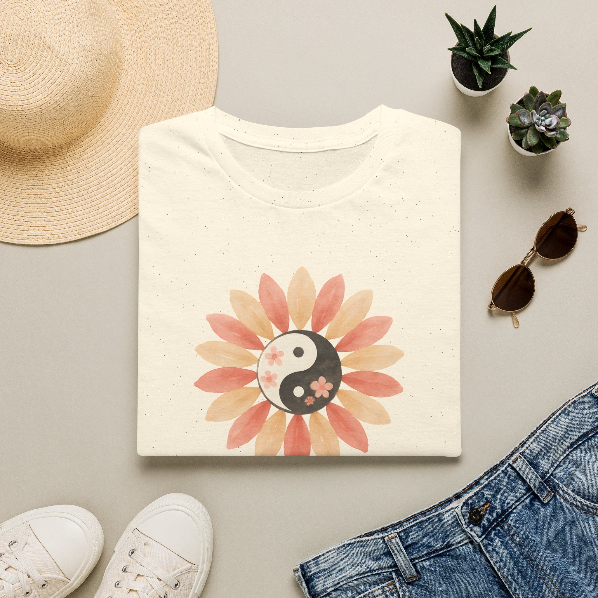 Yin Yang Flower T-Shirt